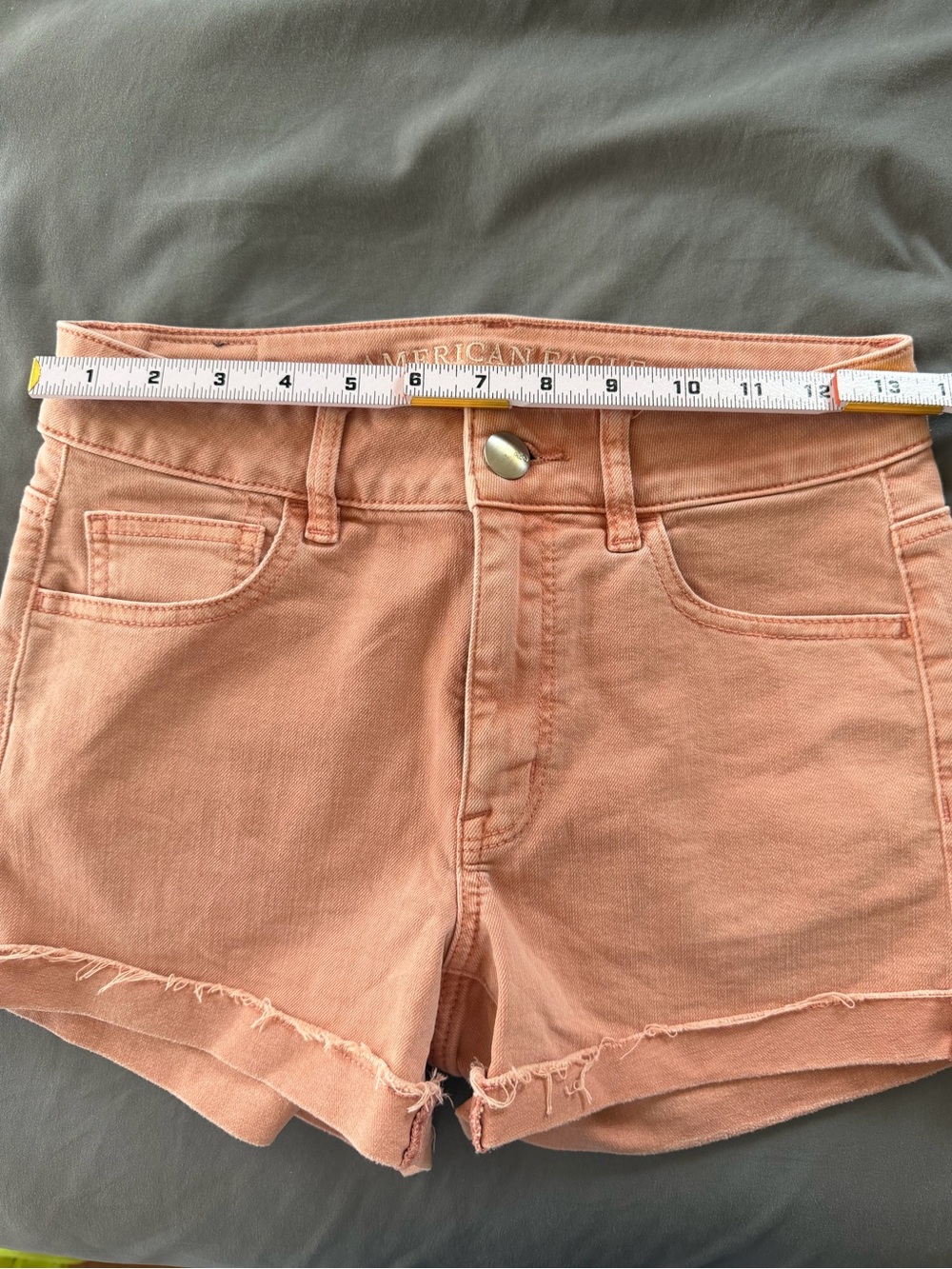 American Eagle Outfitters Pink High-Rise Denim Shorts size 4
